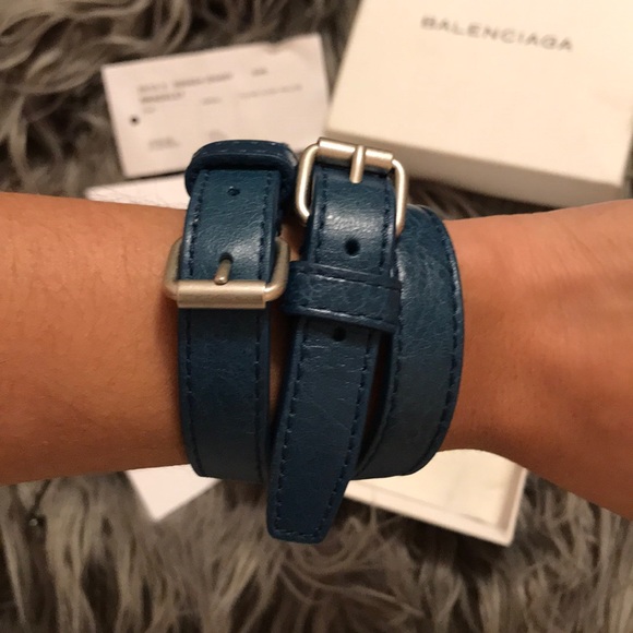 balenciaga men's leather bracelet